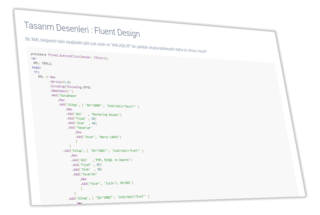 Tasarım Desenleri : Fluent Design